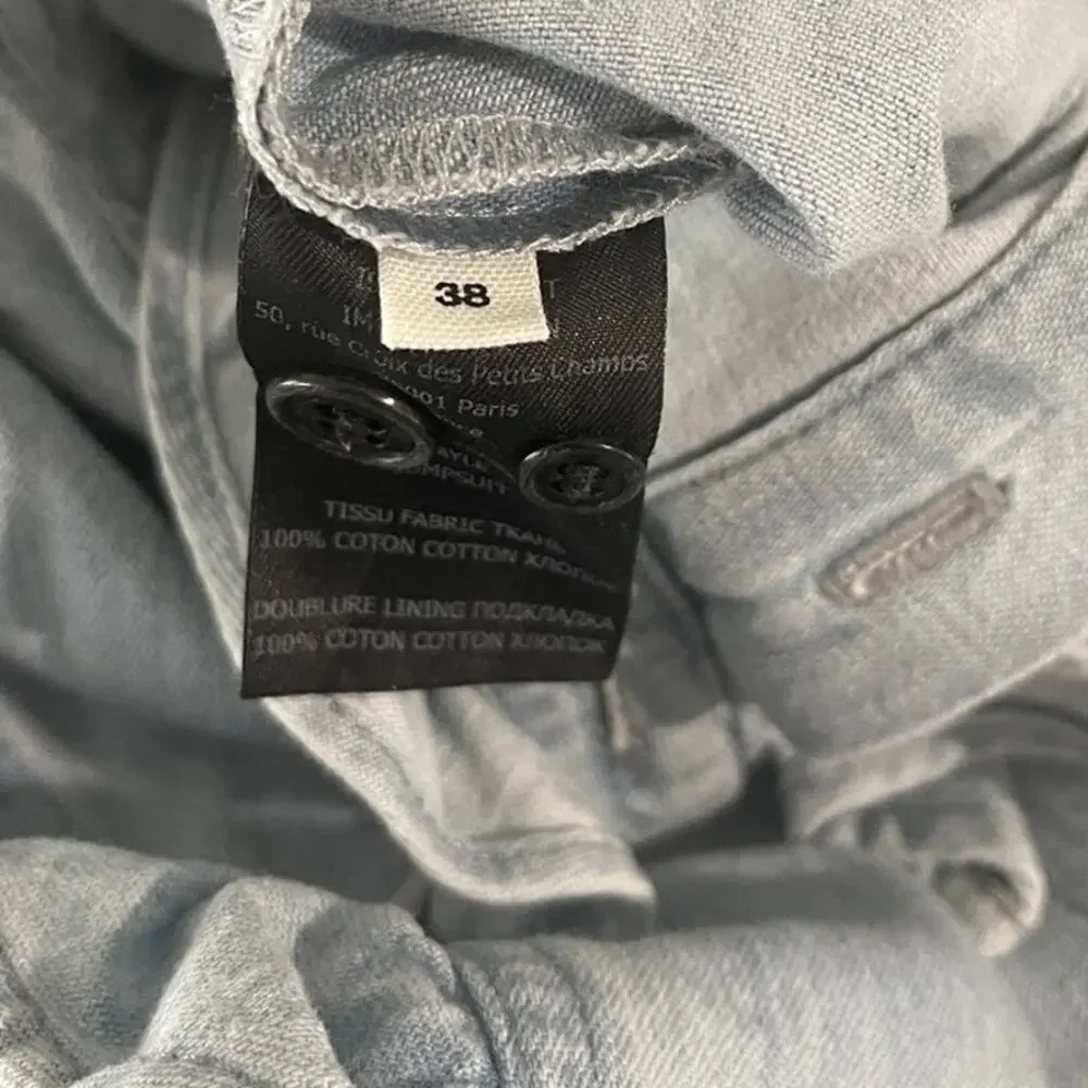 Isabel Marant Etoile Gayle Denim Jumpsuit Size 38 - Picture 8 of 8
